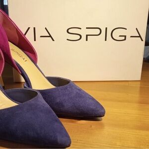 VIA SPIGA Women's Pink Suede Heels